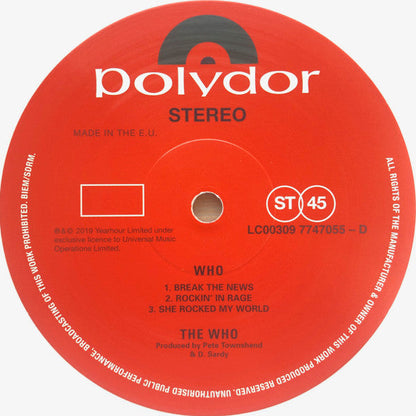 The Who - Who (2xVINYL) | Near Mint (NM) Near Mint (NM)-