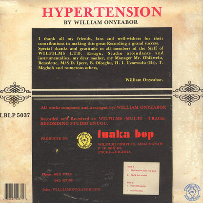 William Onyeabor - Hypertension | Mint (M) Mint (M)-
