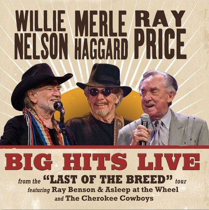 Willie Nelson, Merle Haggard, and Ray Price - Willie Merle & Ray: Big Hits Live from the 'Last of the Breed' Tour (Limited Edition, Indie Exclusive, Maroon Colored Vinyl) |-