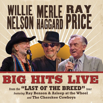 Willie Nelson, Merle Haggard & Ray Price - Big Hits Live From The Last Of The Breed Tour (Indie Exclusive, Translucent Maroon VINYL) | Mint (M) Mint (M)-