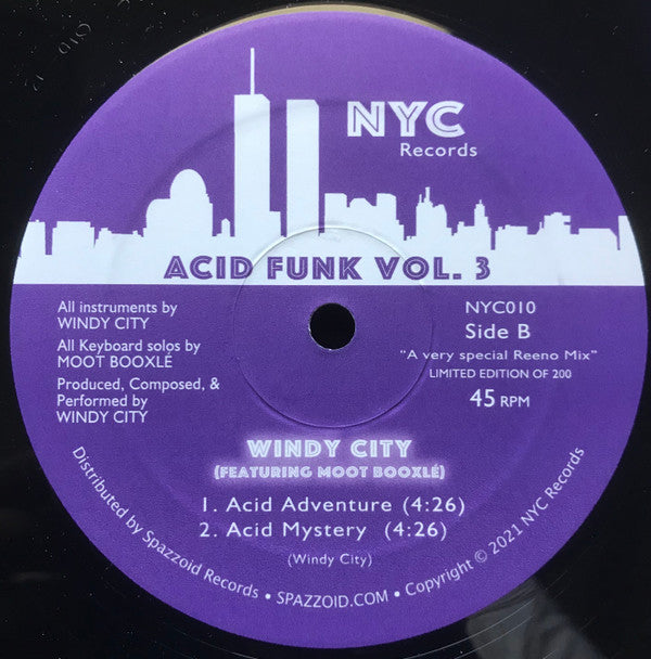 Windy City (4) , Featuring Moot Booxlé - Acid Funk, Vol. 3 | Mint (M) Generic-