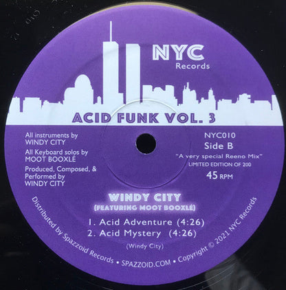 Windy City (4) , Featuring Moot Booxlé - Acid Funk, Vol. 3 | Mint (M) Generic-