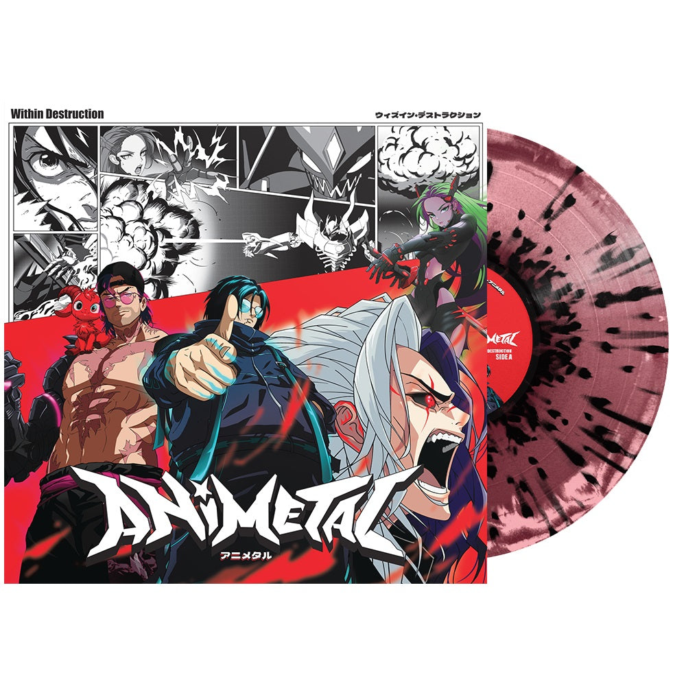 Within Destruction - Animetal (IEX, Limited Edition, Burgundy/ Pink & Black Splatter Colored Vinyl) |-