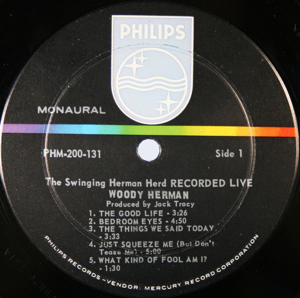 Woody Herman - The Swinging Herman Herd Recorded Live | Near Mint (NM) Very Good Plus (VG+)-