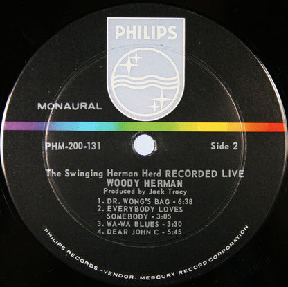 Woody Herman - The Swinging Herman Herd Recorded Live | Near Mint (NM) Very Good Plus (VG+)-