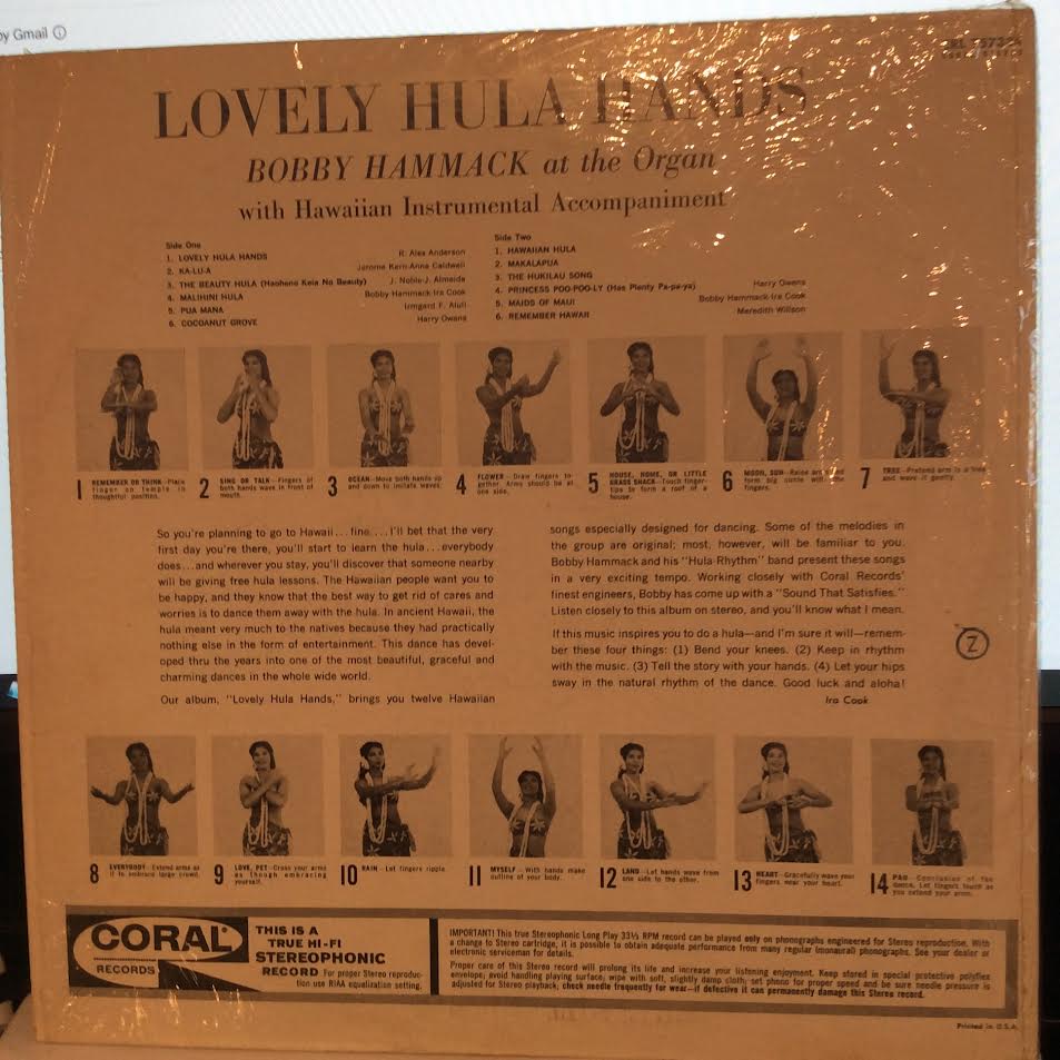 Bobby Hammack - Lovely Hula Hands (VINYL) | Excellent (EX) Near Mint (NM)--