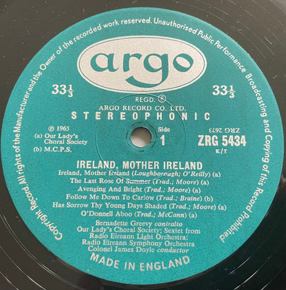 Our Lady's Choral Society - Ireland, Mother Ireland *UK* | Near Mint (NM) Near Mint (NM)--