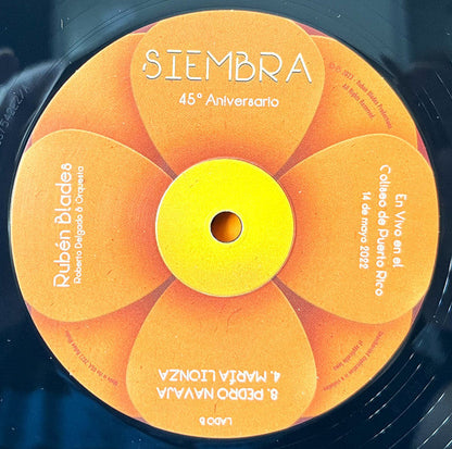 Ruben Blades - Siembra 45 Aniversario En Vivo en el Coliseo de Puerto Rico 14 de mayo 2022 (2xVINYL) | Mint (M) Mint (M)-