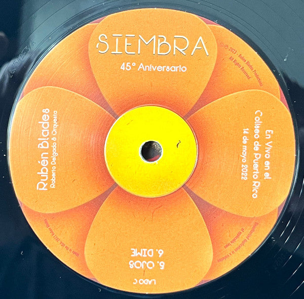 Ruben Blades - Siembra 45 Aniversario En Vivo en el Coliseo de Puerto Rico 14 de mayo 2022 (2xVINYL) | Mint (M) Mint (M)-