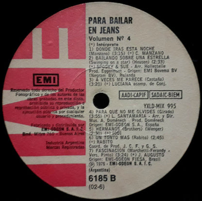 Various - Para Bailar En Jeans - Vol. 4 | Excellent (EX) Generic-