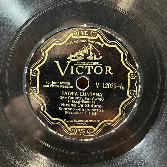 ROSINA DE STEFANO - Patria Luntana / E Campane D A Madonna (10" 78RPM) | Very Good (VG) Generic-