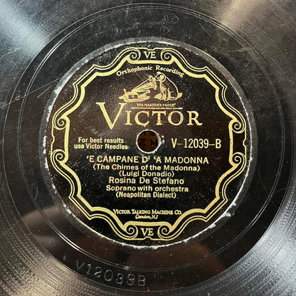 ROSINA DE STEFANO - Patria Luntana / E Campane D A Madonna (10" 78RPM) | Very Good (VG) Generic-