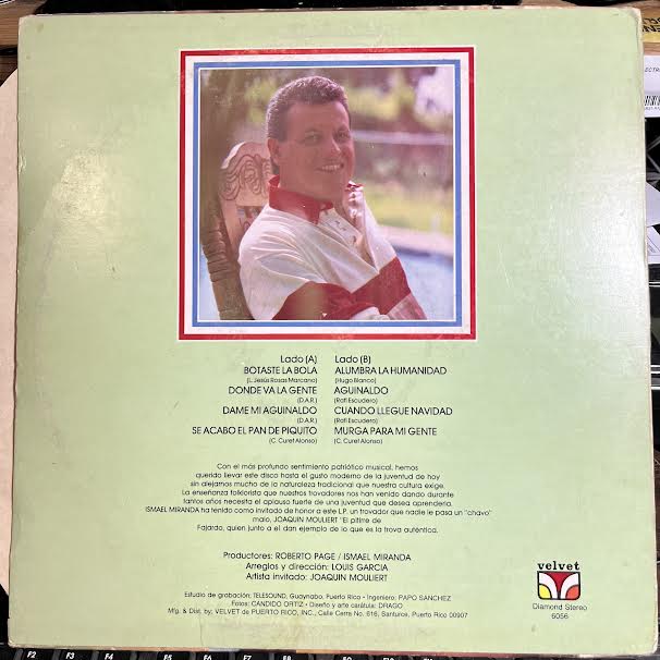Ismael Miranda - Motivos De Mi Tierra (VINYL) | Very Good Plus (VG+) Very Good (VG)-