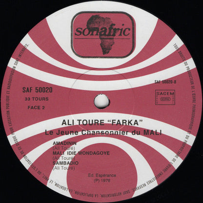 Ali Farka Touré - Special Biennale Du Mali: Le Jeune Chansonnier Du Mali (VINYL LP Sonafric SAF 50020) | Mint (M) Mint (M)--