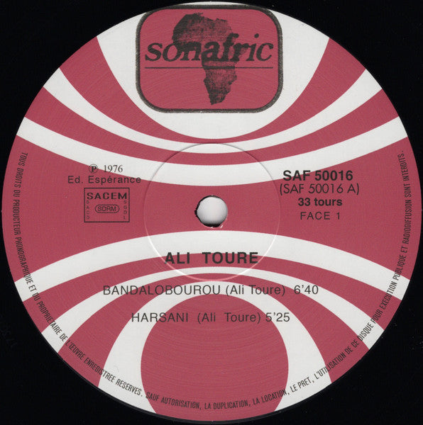 Ali Farka Touré - Ali Toure "Farka" (VINYL LP Sonafric SAF 50016 2018) | Mint (M) Mint (M)--
