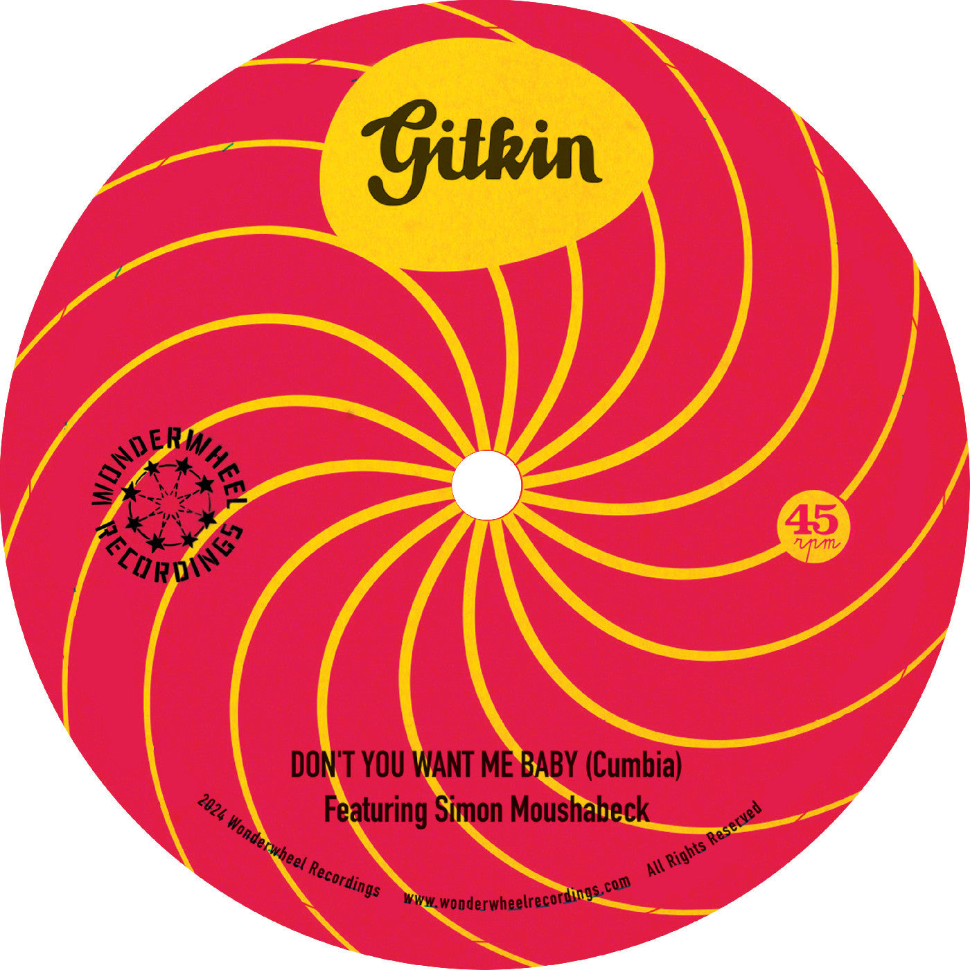 Gitkin - Don't You Want Me Baby b/w Mi Lamento |--