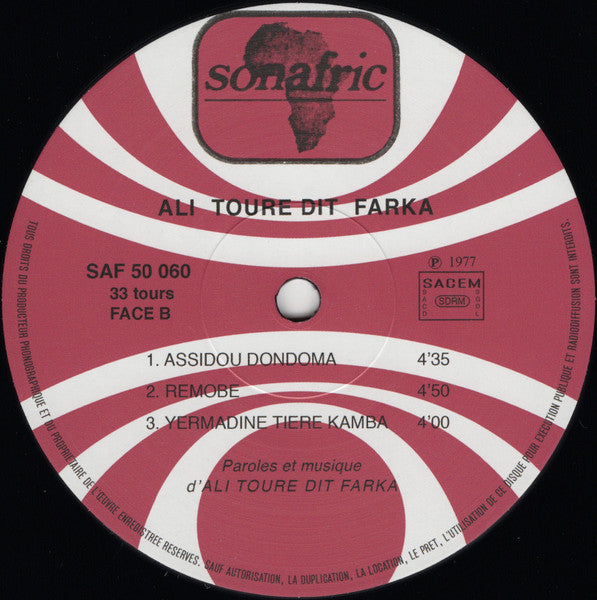 Ali Farka Touré - Ali Toure Farka (VINYL LP Sonafric SAF 50060 2018) | Mint (M) Mint (M)--