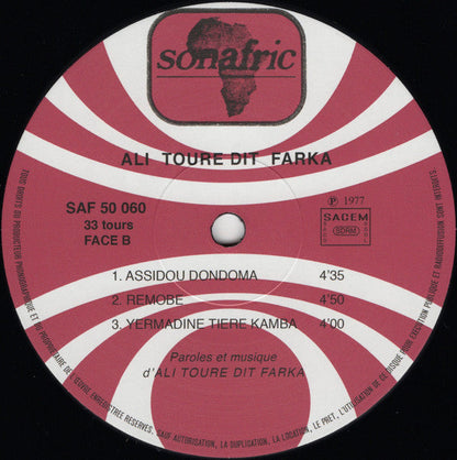 Ali Farka Touré - Ali Toure Farka (VINYL LP Sonafric SAF 50060 2018) | Mint (M) Mint (M)--