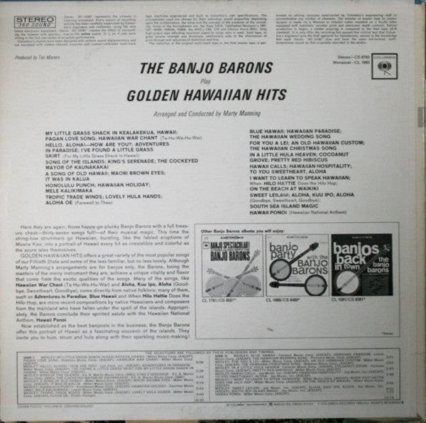 The Banjo Barons - Golden Hawaiian Hits | Near Mint (NM) Near Mint (NM)--