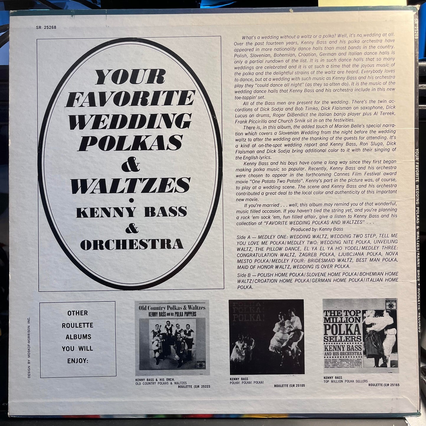 Kenny Bass And His Orchestra - Favorite Wedding Polkas & Waltzes | Excellent (EX) Near Mint (NM)--