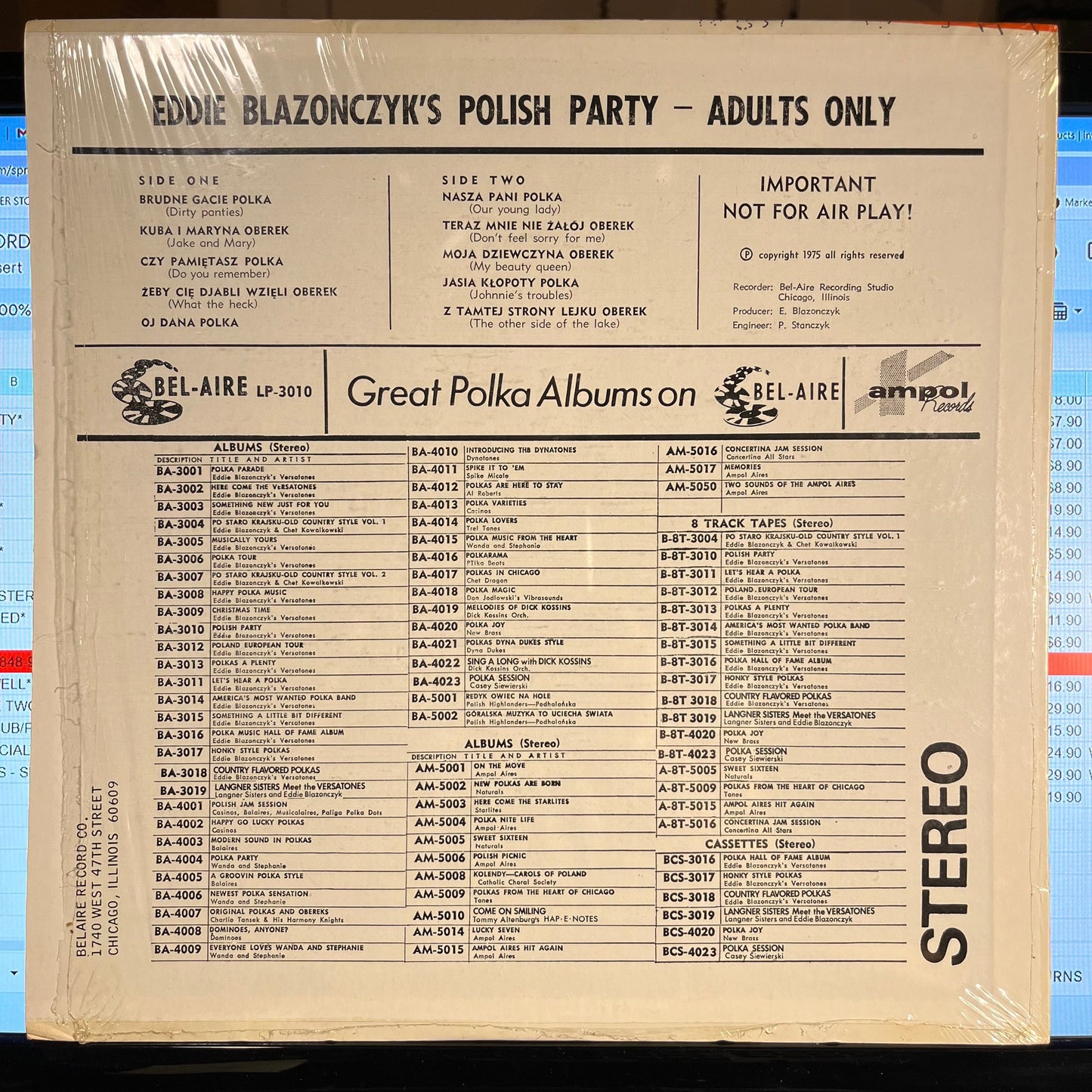 Eddie Blazonczyk's Versatones - Polish Party | Near Mint (NM) Near Mint (NM)--