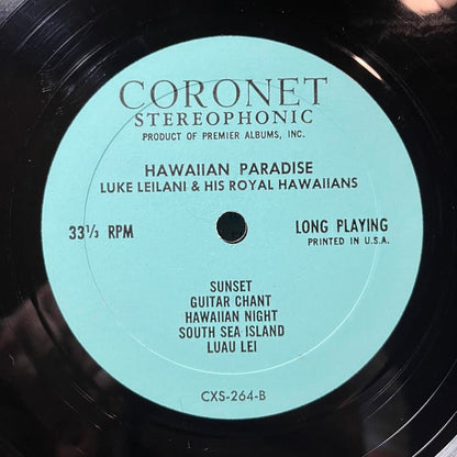 Luke Leilani & His Hawaiian Rhythm - Hawaiian Paradise (VINYL) | Excellent+ (EX+) Excellent (EX)--