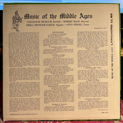 Collegium Musicum, Krefeld - Music Of The Middle Ages | Excellent (EX) Near Mint (NM)--