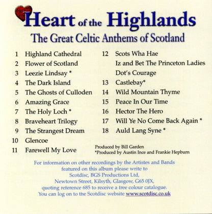 Various - Heart Of The Highlands (The Great Celtic Anthems Of Scotland) (CD) | Near Mint (NM) Excellent (EX)--