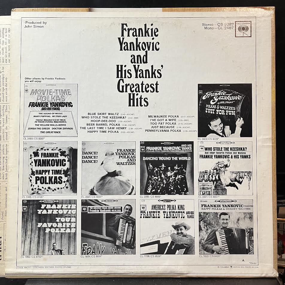 Frankie Yankovic And His Yanks - Frankie Yankovic And His Yanks' Greatest Hits (VINYL) | Near Mint (NM) Near Mint (NM)--