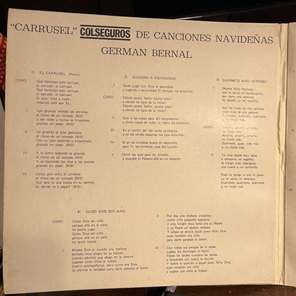 German Bernal - Carrusel / Colseguros De Canciones Navidenas | Near Mint (NM) Near Mint (NM)--