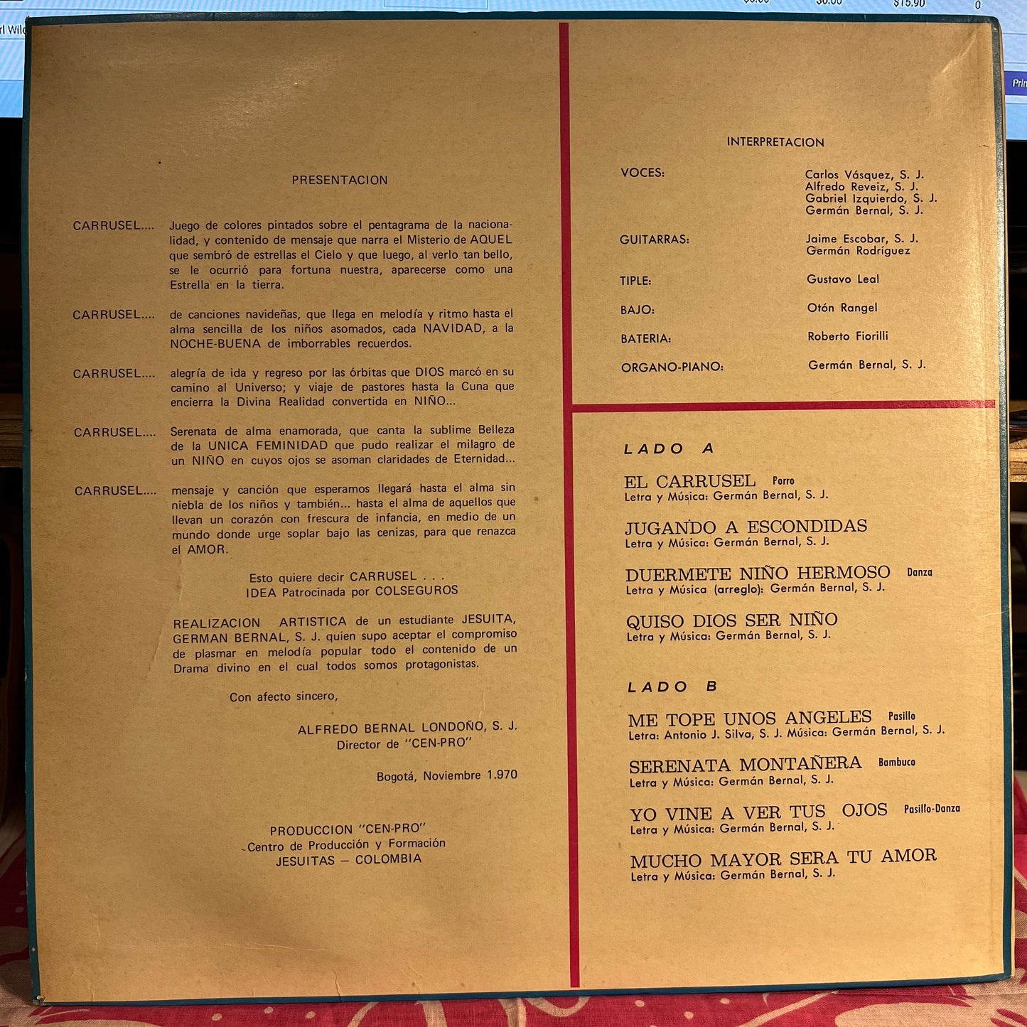 German Bernal - Carrusel / Colseguros De Canciones Navidenas | Near Mint (NM) Near Mint (NM)--