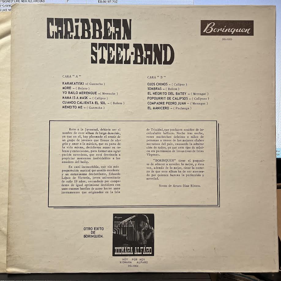 Caribbean Steel-Band (VINYL) | Very Good Plus (VG+) Very Good Plus (VG+)--