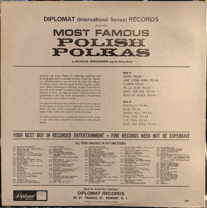 Nicholas Novickowski - Most Famous Polish Polkas By Nicholas Novickowski And His Dance Band | Very Good Plus (VG+) Very Good Plus (VG+)--