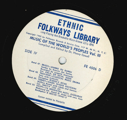 Various - Music Of The World's Peoples, Volume Three *RECORD 2 ONLY* | Very Good (VG) Generic--