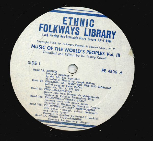 Various - Music Of The World's Peoples, Volume Three *RECORD 2 ONLY* | Very Good (VG) Generic--