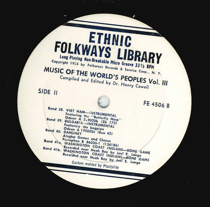 Various - Music Of The World's Peoples, Volume Three *RECORD 2 ONLY* | Very Good (VG) Generic--