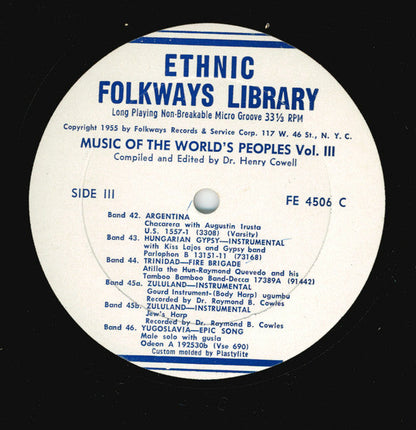 Various - Music Of The World's Peoples, Volume Three *RECORD 2 ONLY* | Very Good (VG) Generic--