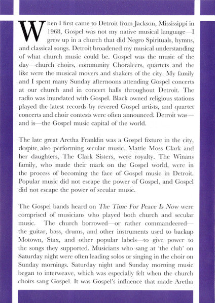 The Time For Peace Is Now (Gospel Music About Us) (CD) | Mint (M) Mint (M)--