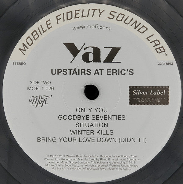 Yazoo - Upstairs At Eric's (MFSL VINYL) | Mint (M) Mint (M)-