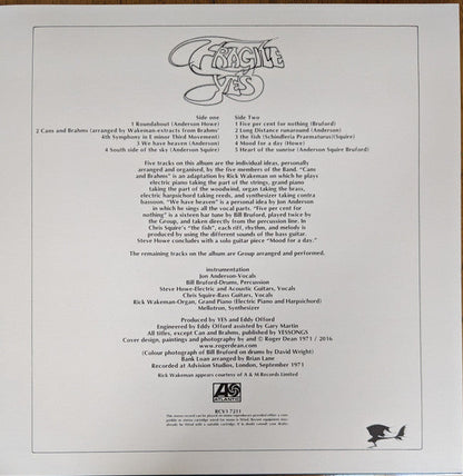 Yes - Fragile (CLEAR VINYL - REISSUE* | Mint (M) Mint (M)-