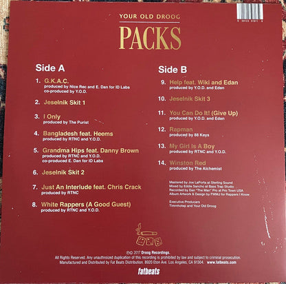 Your Old Droog - Packs (GOLD VINYL) | Mint (M) Mint (M)-
