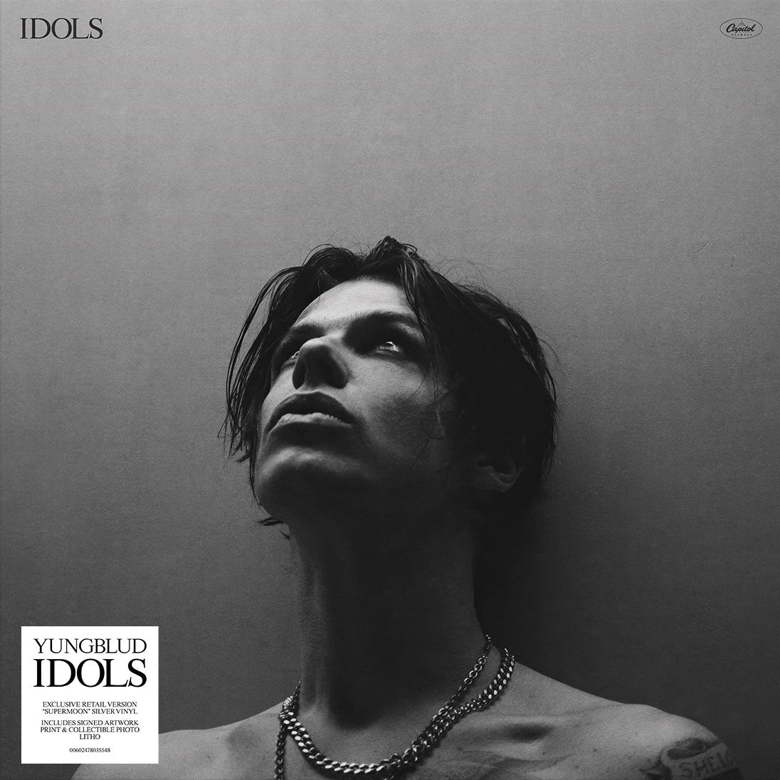 YUNGBLUD - Idols (IEX SUPERMOON SILVER VINYL) [Signed Insert] | Mint (M) Mint (M)-