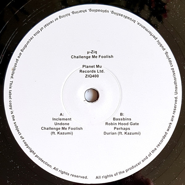 µ-Ziq - Challenge Me Foolish (2xVINYL) | Mint (M) Mint (M)-
